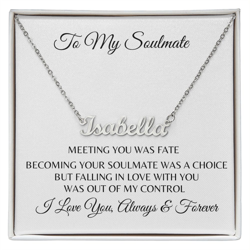Personalized Name Necklace To My Soulmate First Date First Love