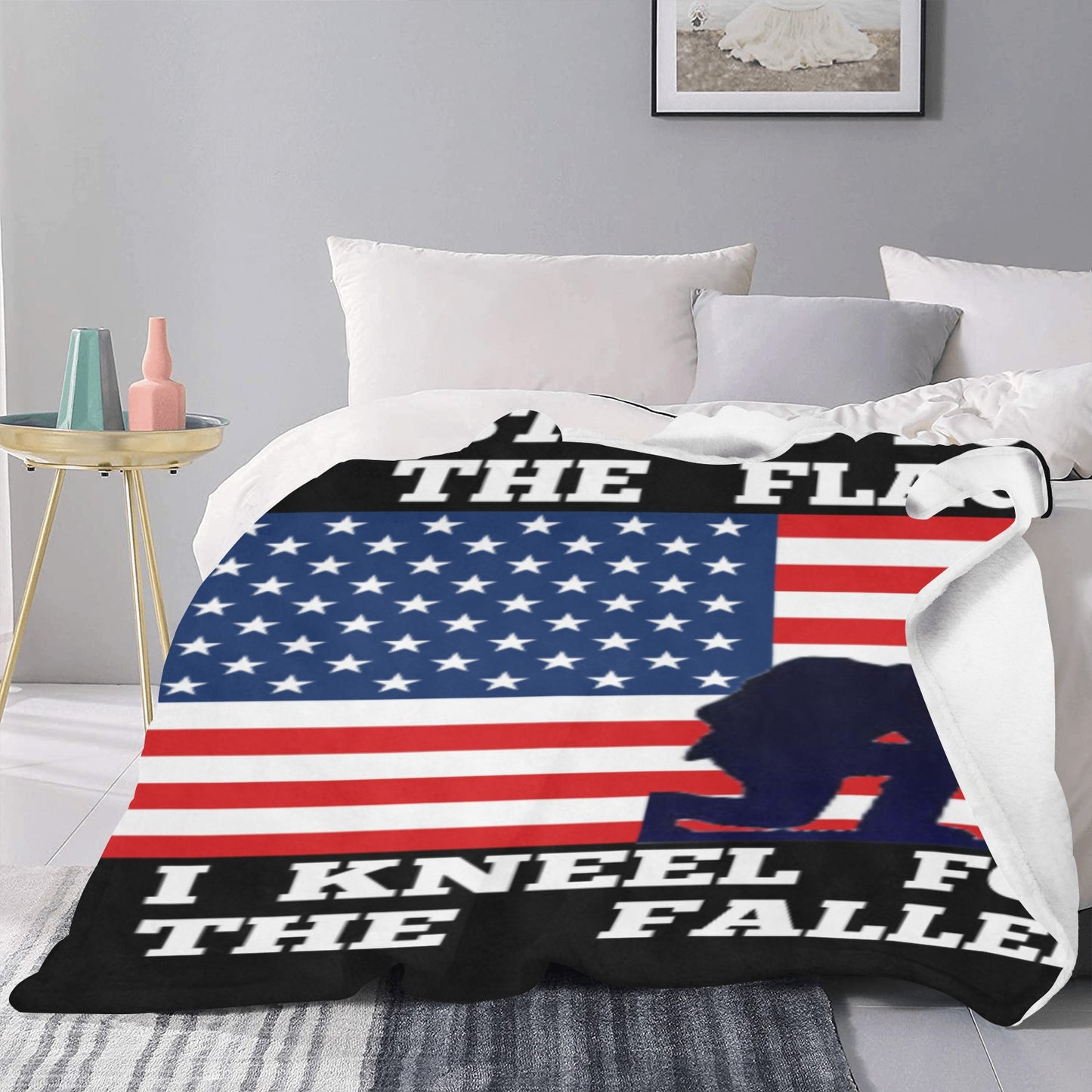 Stand  For  The Flag | Ultra-Soft Micro Fleece Blanket 60"x80" (Thick)